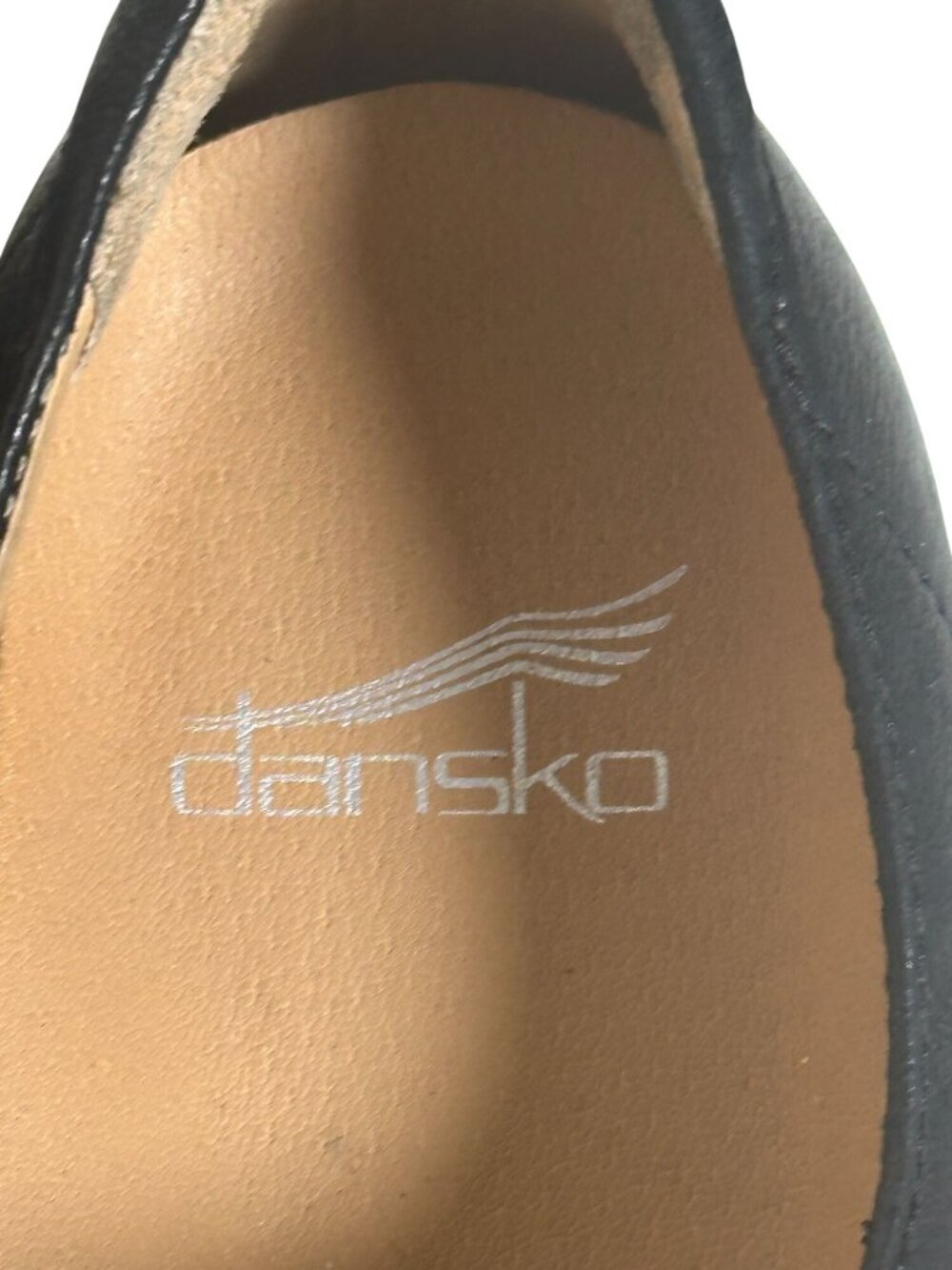 Dansko Black Leather Upper Mary Jane Comfort Shoes Arch Support Size 39 Low Heel - Picture 4 of 11